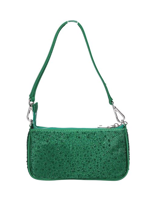 Fabric and rhinestone bag LA CARRIE | NIGHT MINI SHOULDERVERDE